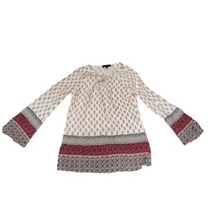 Sanctuary Women's Size M Boho‎ Paisley Print Tunic Dress Bell Sleeves